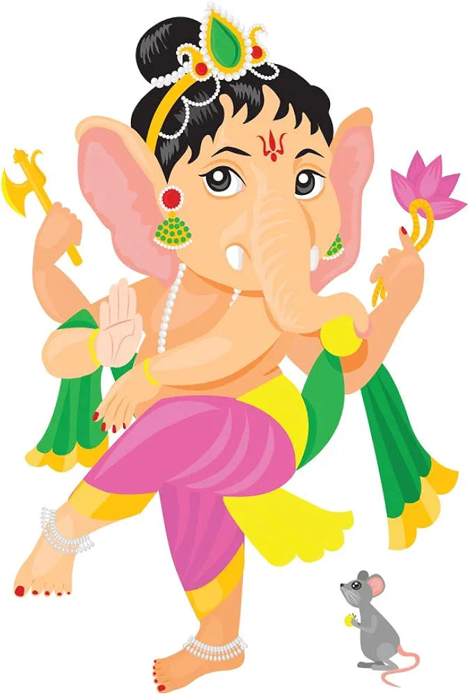 Rangoli White Glossy Vinyl Wall Sticker Premium Self-Adhesive Waterproof Parent-2 Design-12