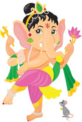 Rangoli White Glossy Vinyl Wall Sticker Premium Self-Adhesive Waterproof Parent-2 Design-12