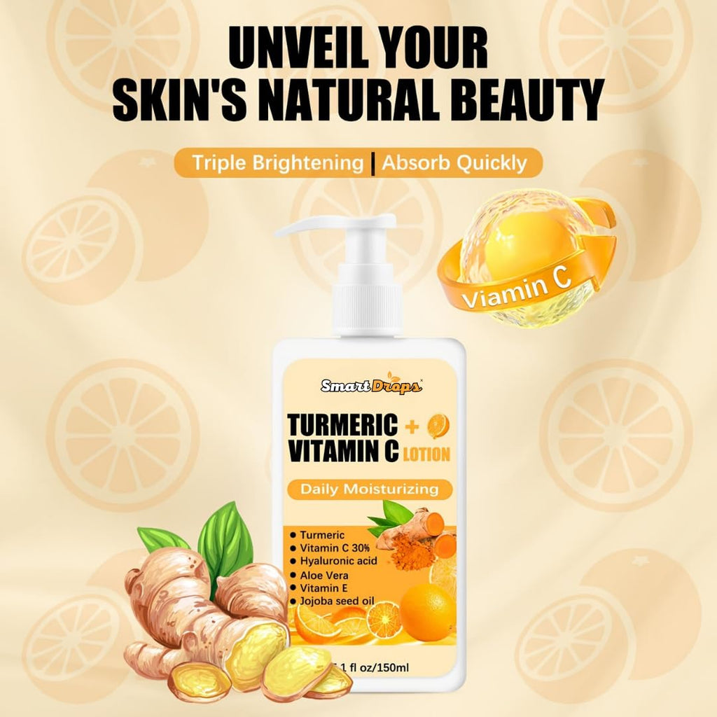 Smartdrops Moisturizer for Fast Absorbing and Non-sticky, for Dry Skin, for Men & Women | With Goodness of Turmeric and vitamin C For Instant Hydration