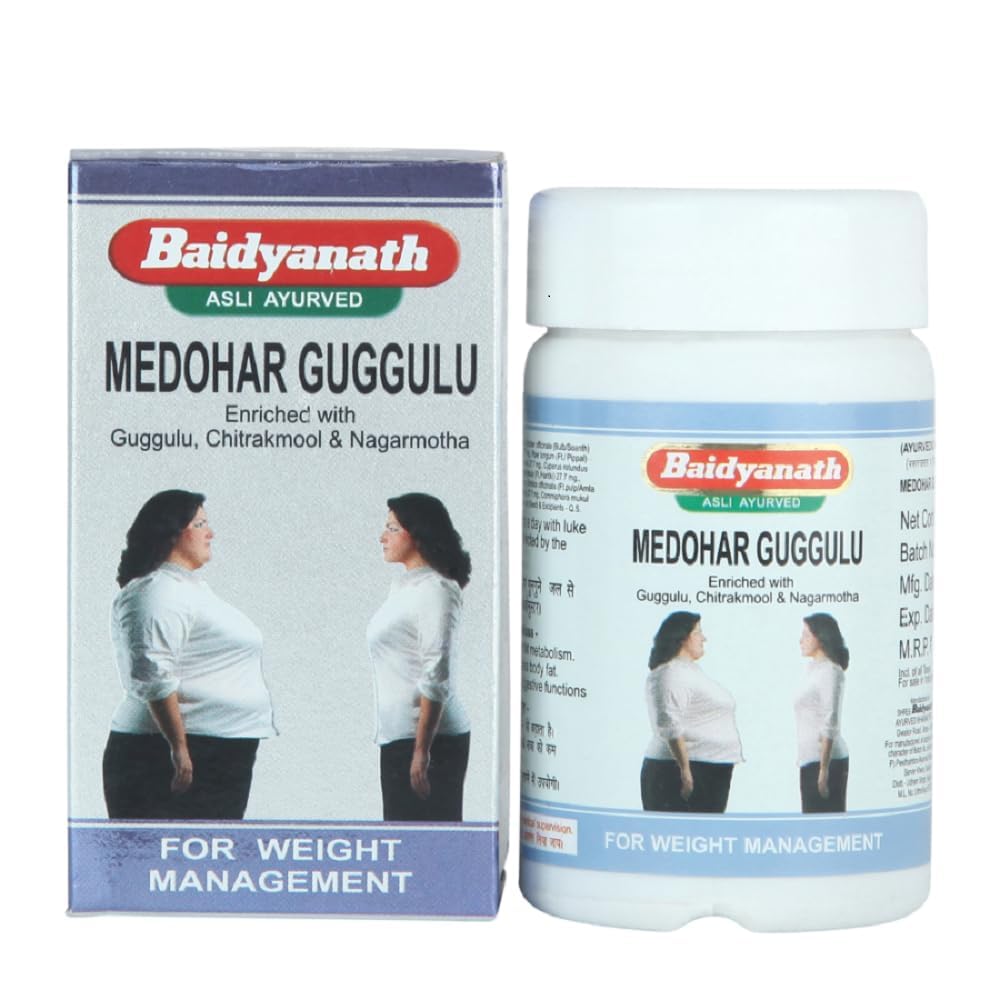 Baidyanath Medohar Guggulu 120 Tab| Enriched with Guggulu, Chitrakmool and Nagarmotha (Trusted for weight management