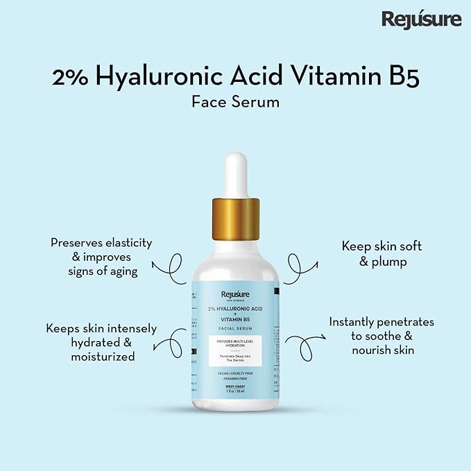Rejusure 2% Hyaluronic Acid + Vitamin B5 Facial Serum - 30 Ml