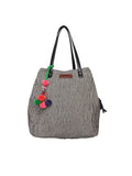 Astrid Multicompartment Striped Bag For Women And Girls With Extra Strond Zipper And BIodegradable