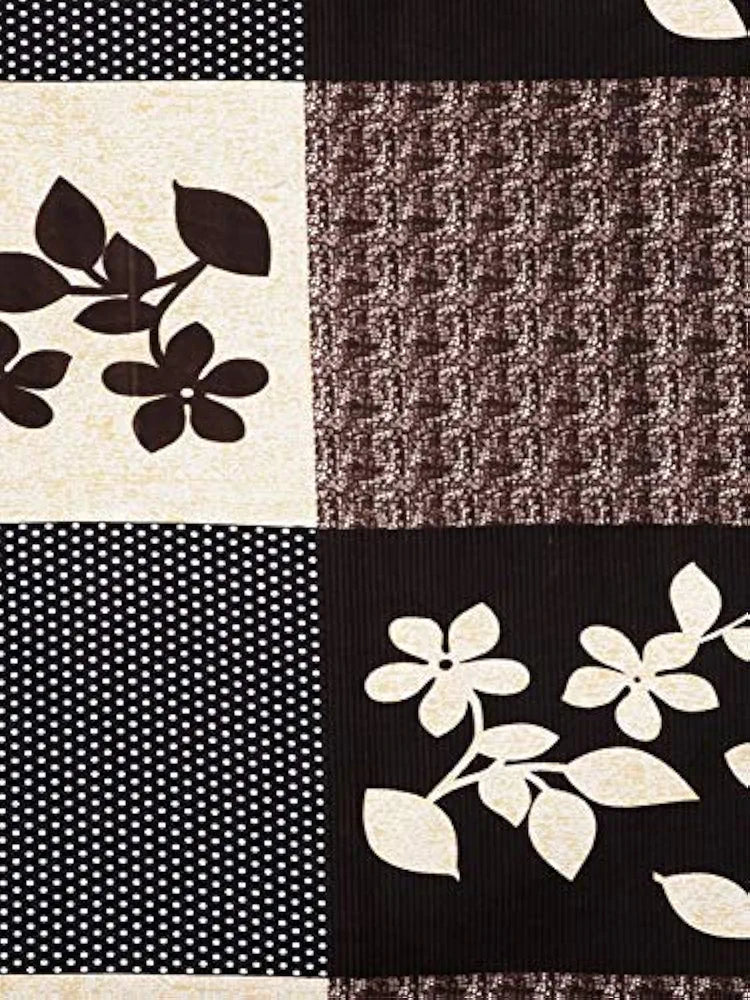 Starnstyle Polycotton 220 TC Floral Printed King Size Double Bedsheet with 2 Pillow Covers,  Brown