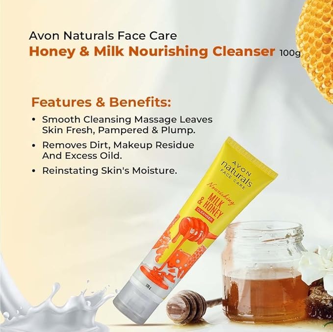 Avon Naturals Honey and Milk Nourishing Cleanser - 100 gms