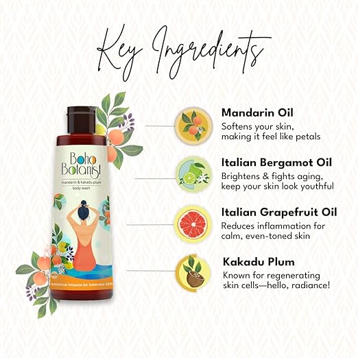 Boho Botanist Body Wash Mandarin & Kakadu Plum - 350 ml