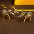 Ekhasa Pure Brass Elephant Idol Showpiece Figurine Feng Shui