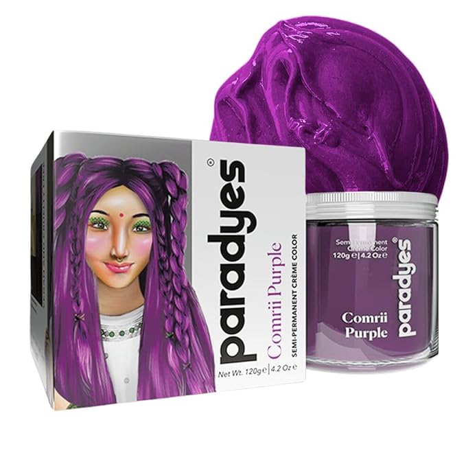 Paradyes Top-up Semi-permanent Comrii Purple Diy Conditioner Based Hair Colour - 120 Gms