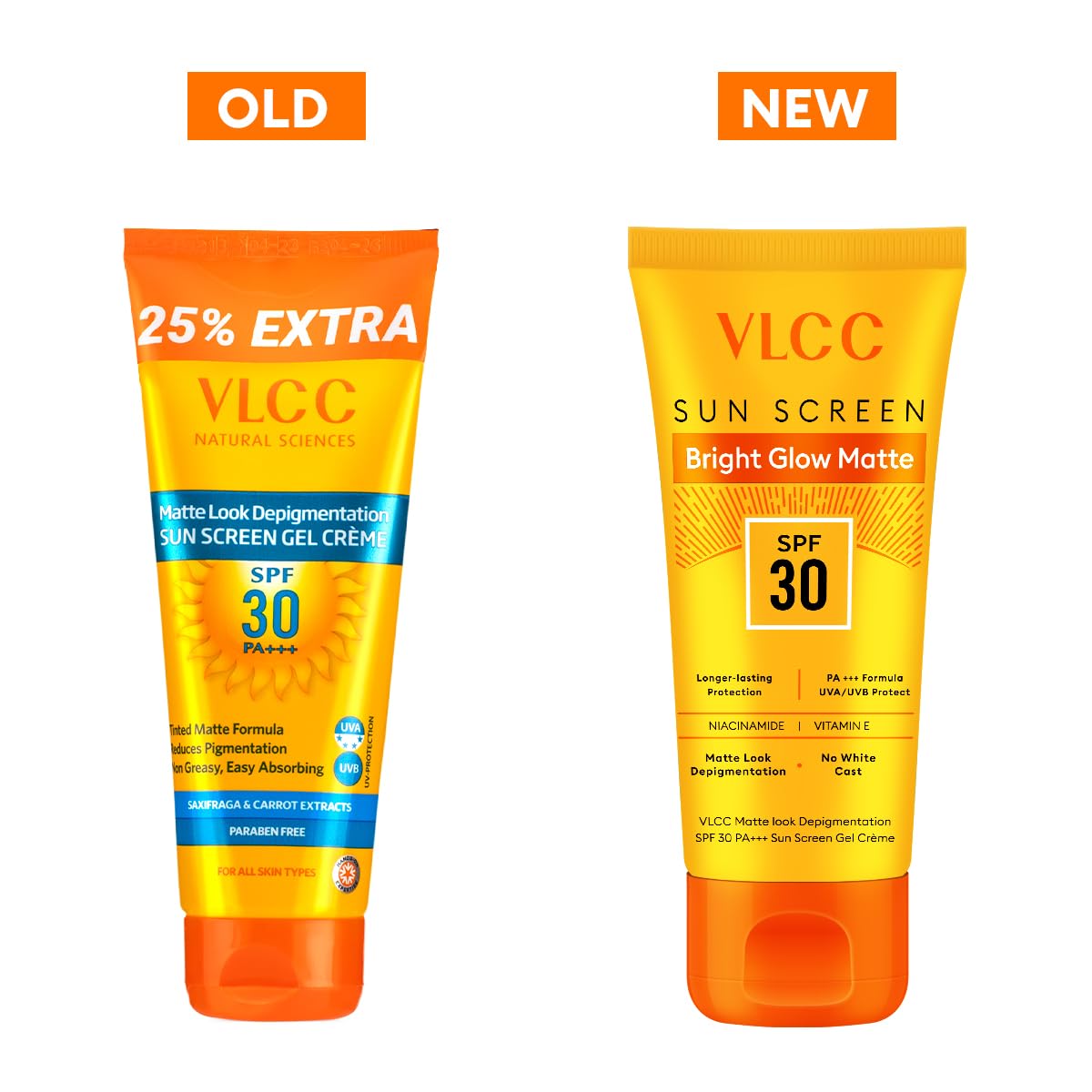 VLCC Bright Glow Matte SPF 30 Sunscreen with PA+++ | Non-Greasy Tinted Formula with Niacinamide, Vitamin E & Grapefruit Extract | Broad Spectrum UVA/UVB Protection | Reduces Pigmentation & Tanning