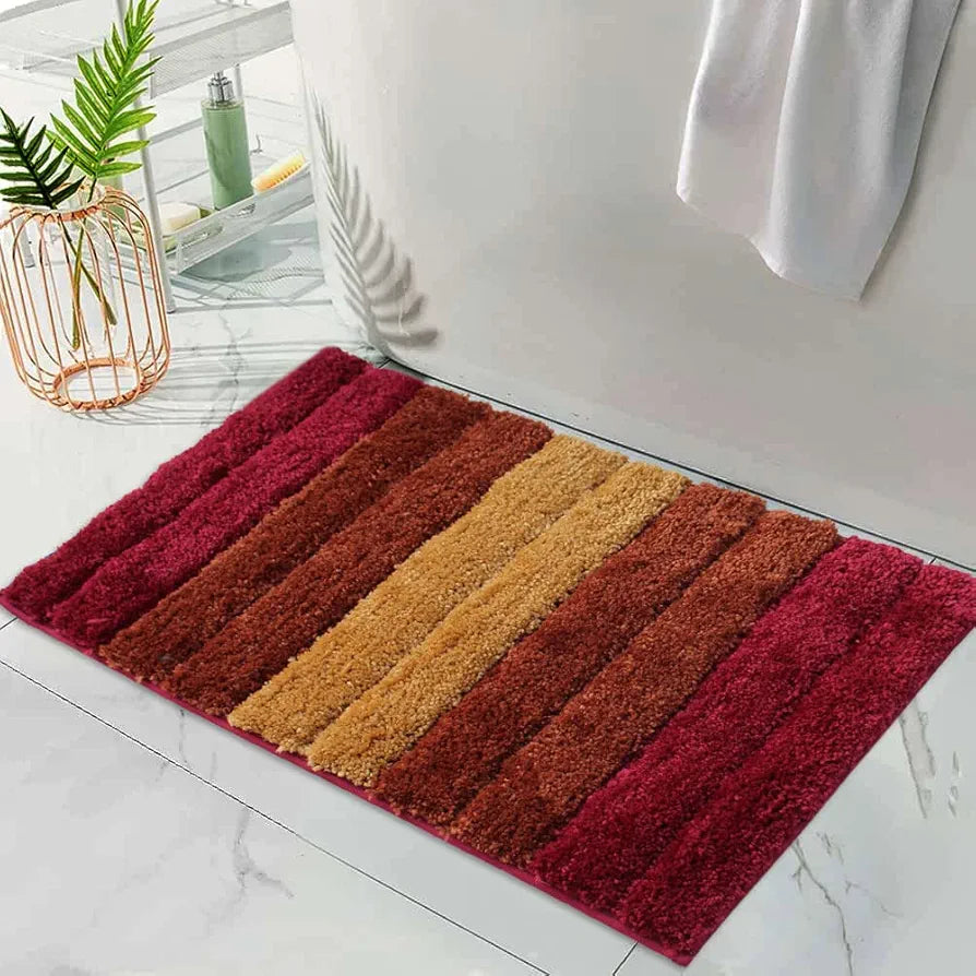 Luxe Home International Microfiber Luxe Home Bath Mat Soft Anti Slip Skid Luxury Mats  40X60 Cm  Colour Cherry