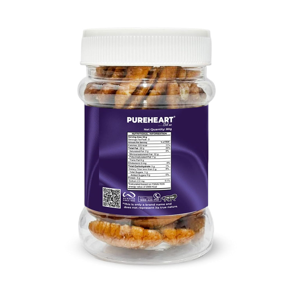Pureheart Premium Pecan Nuts| Premium Natural Pecans | Healthy Dry Fruits Snack | Rich in Protein, Fibre & Antioxidants | Ideal for Snacking & Baking