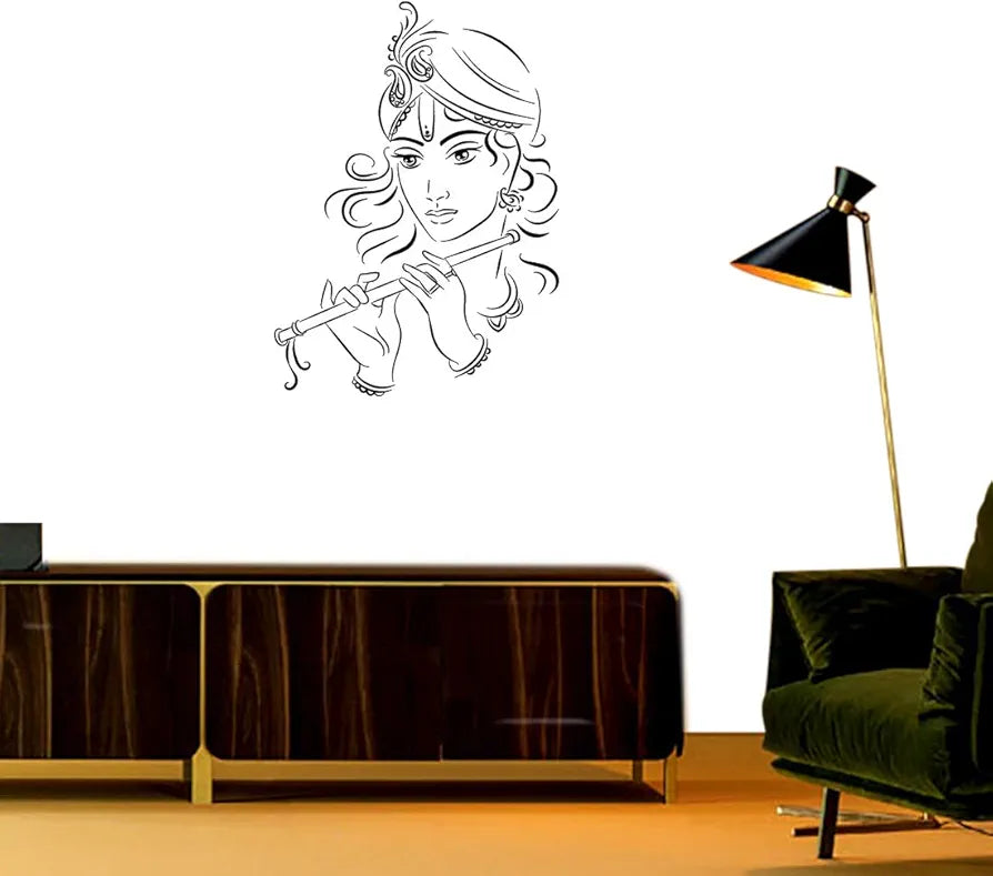 Rangoli White Glossy Vinyl Wall Sticker Premium Self-Adhesive Waterproof Parent-13 Design-1