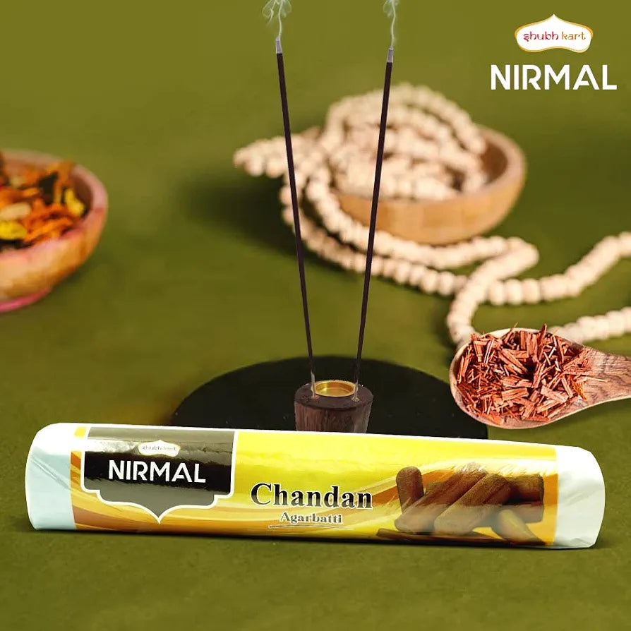 Shubhkart Nirmal Chandan Agarbatti Muttha Pack Long Lasting Incense Sticks Sandalwood Fragrance 250gms