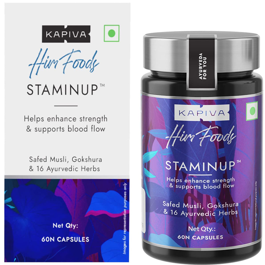 Kapiva StaminUP Capsules - Modern Ayurvedic Solution Containing 17 Herbs | 4 Bhasmas (60 Capsules)