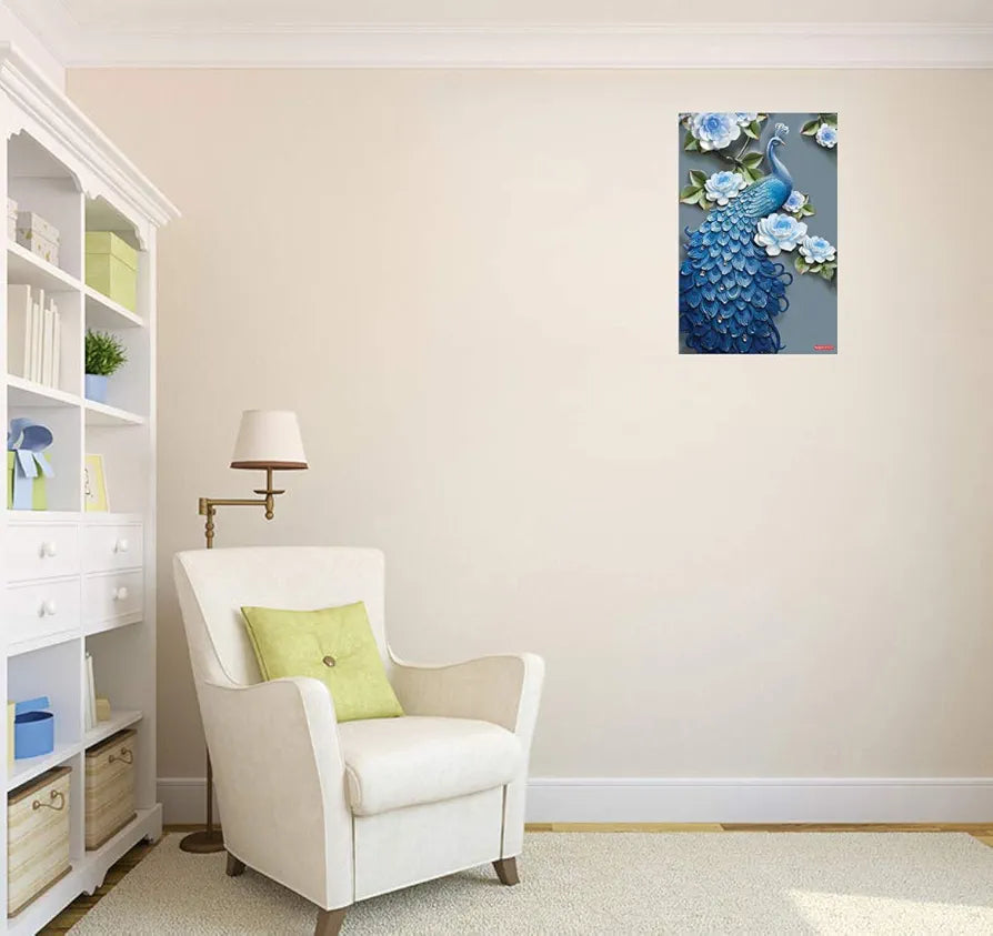 Rangoli Peacock Wall Sticker 12x18 Sheet – Elegant Self Adhesive Design-2