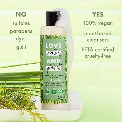 Love Beauty & Planet Tea Tree Peppermint Scalp Purifying Shampoo - 200 ml