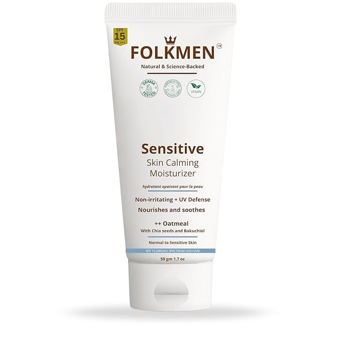 FolkMen Gentle Skin-Calming Moisturizer For Men - 50 gms