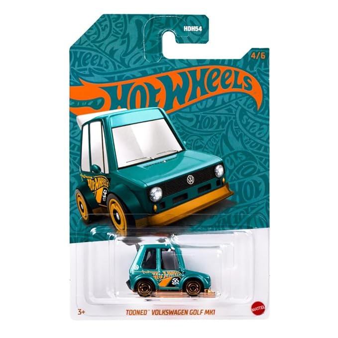 Hot Wheels 1:64 Scale Die-Cast Vehicle Tooned Volkswagen Golf MK1