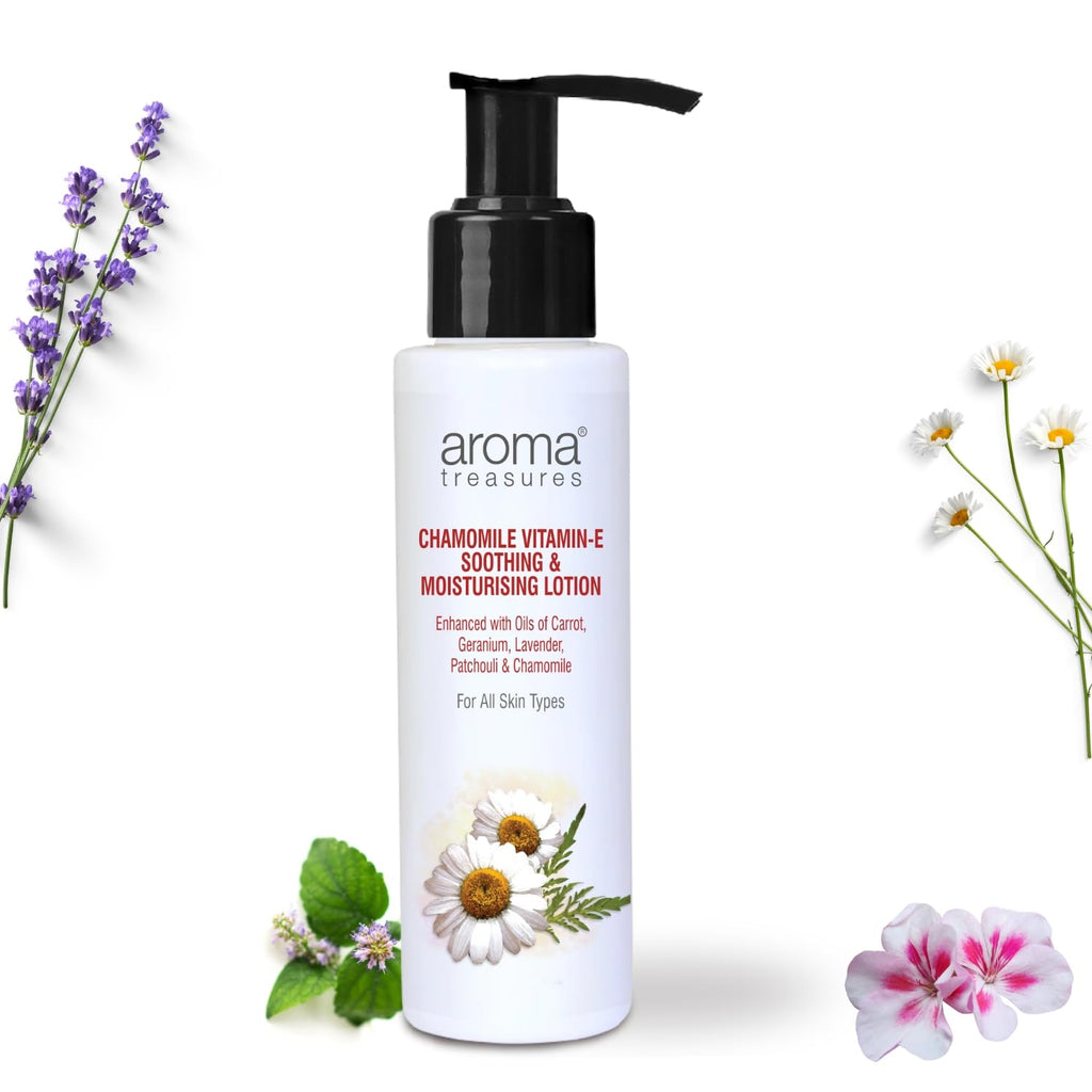 Aroma Treasures Chamomile Vitamin-E Soothing & Moisturizing Lotion (100 ml)