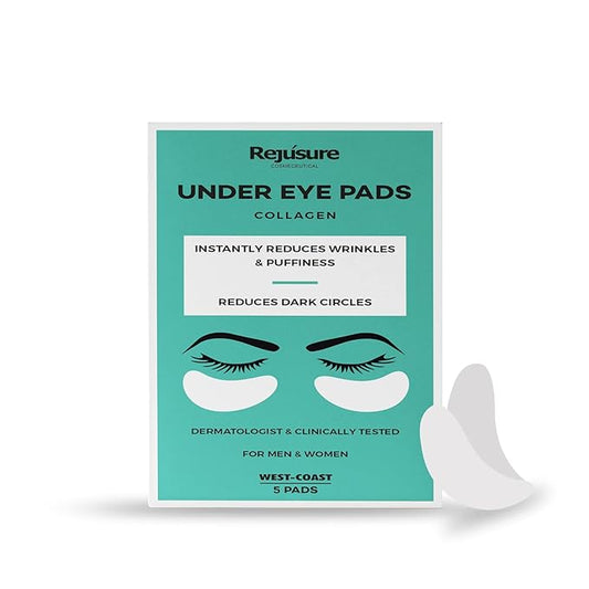 Rejusure Under Eye Pads With Collagen Instantly Reduces Wrinkles, Puffiness, Dark Circles for Men & Women – 5 Pads