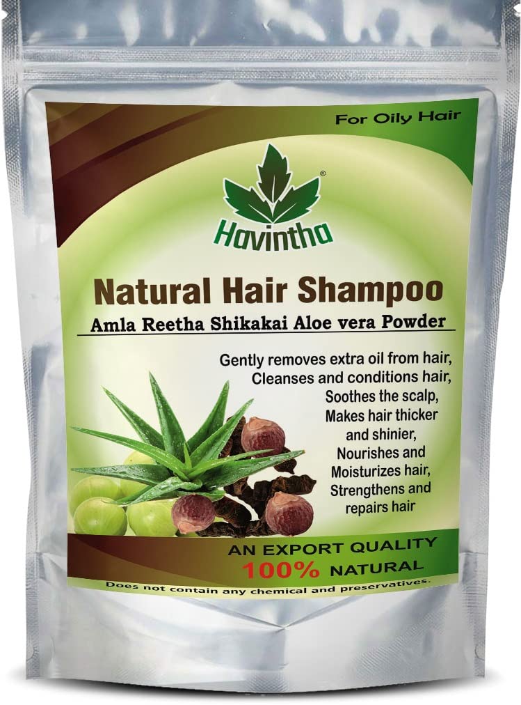 Havintha Natural Shampoo Hair Wash Powder - Each 227 grams (Combo Pack of 4)