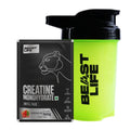 Beastlife Pure Super Micronised Creatine & Shaker Pack | 50 g | 13 Servings | Watermelon | NABL Lab Tested | Rapid Absorption for Muscle Strength & Athletic Performance | Super Micronised Creatine Powder