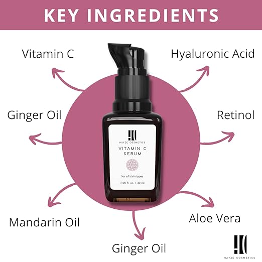 Hayze Cosmetics Vitamin C Serum with Aloe Vera - 30 ml