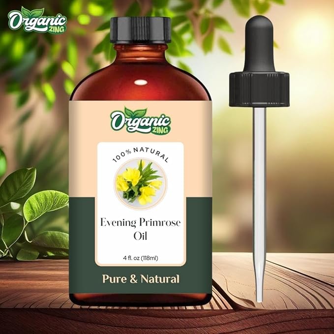 Organic Zing Evening Primrose Essential Oil for Skin Care, Diffuser, Aromatherapy - 118 Ml