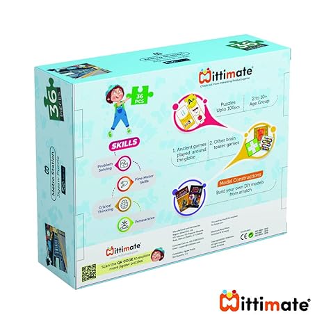 Mittimate Metro Station Jigsaw Puzzle Game for Kids Age 4 to 6 Old I 36 Pieces Puzzle Toy