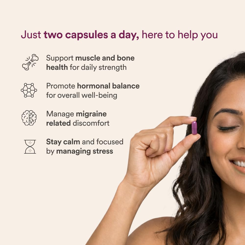 Origins Nutra 5-in-1 Magnesium + D3 + K2 for Women | 100% RDA of Magnesium, D3 & K2 | 56 Veg. Capsules | Supports Hormonal Balance & Bone Health | Relieves Migraines & Leg Cramps | GMP Certified | Pack of 1