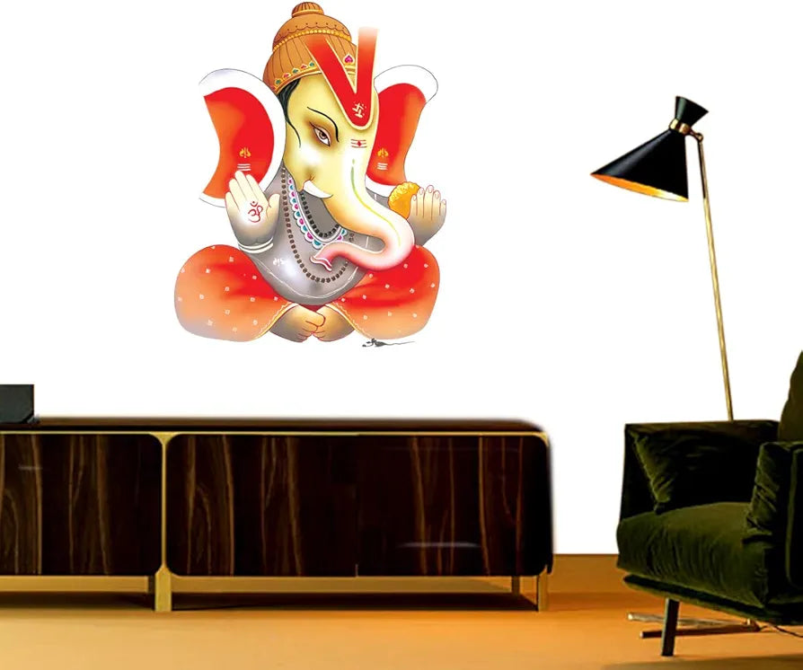Rangoli White Glossy Vinyl Wall Sticker Premium Self-Adhesive Waterproof Parent-5 Design-3