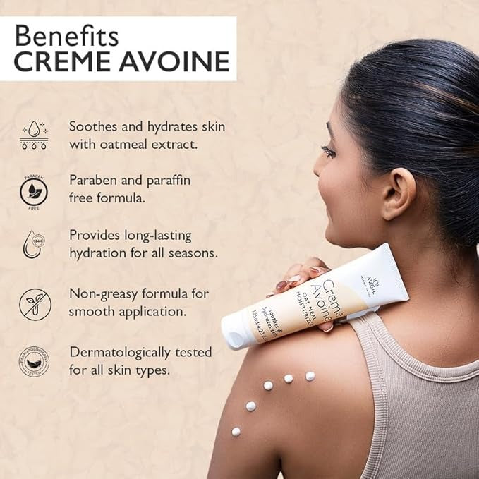 Aveil Creme Avoine Oat Meal Body Moisturizer - 125 ml (Pack of 2)