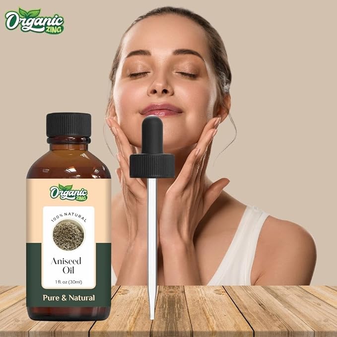 Organic Zing Aniseed (Pimpinella Anisum) Oil | Essential Oil for Skincare, Hair Care, Aroma & Diffusers - 30 Ml
