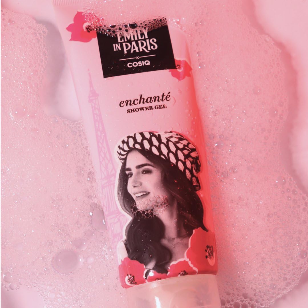 Cos-IQ Emily In Paris Body Wash for Women, 24/7 Shower Fresh with Long Lasting Scent | Emily's Enchante Collection | Glowing Skin, Paraben Free & 100% Soap Free | Floral Woody Musk Scent | 200ml