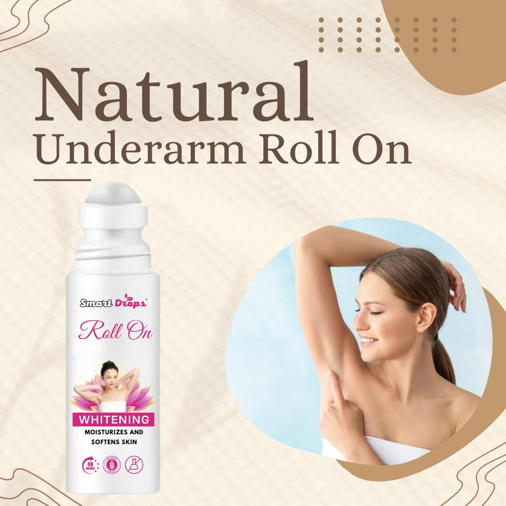 Smartdrops Underarm Roll On | Deodorant Underarm Roll On Brightens Skin | Reduces Pigmentation | Underarm Roll On For Women | Pack 1