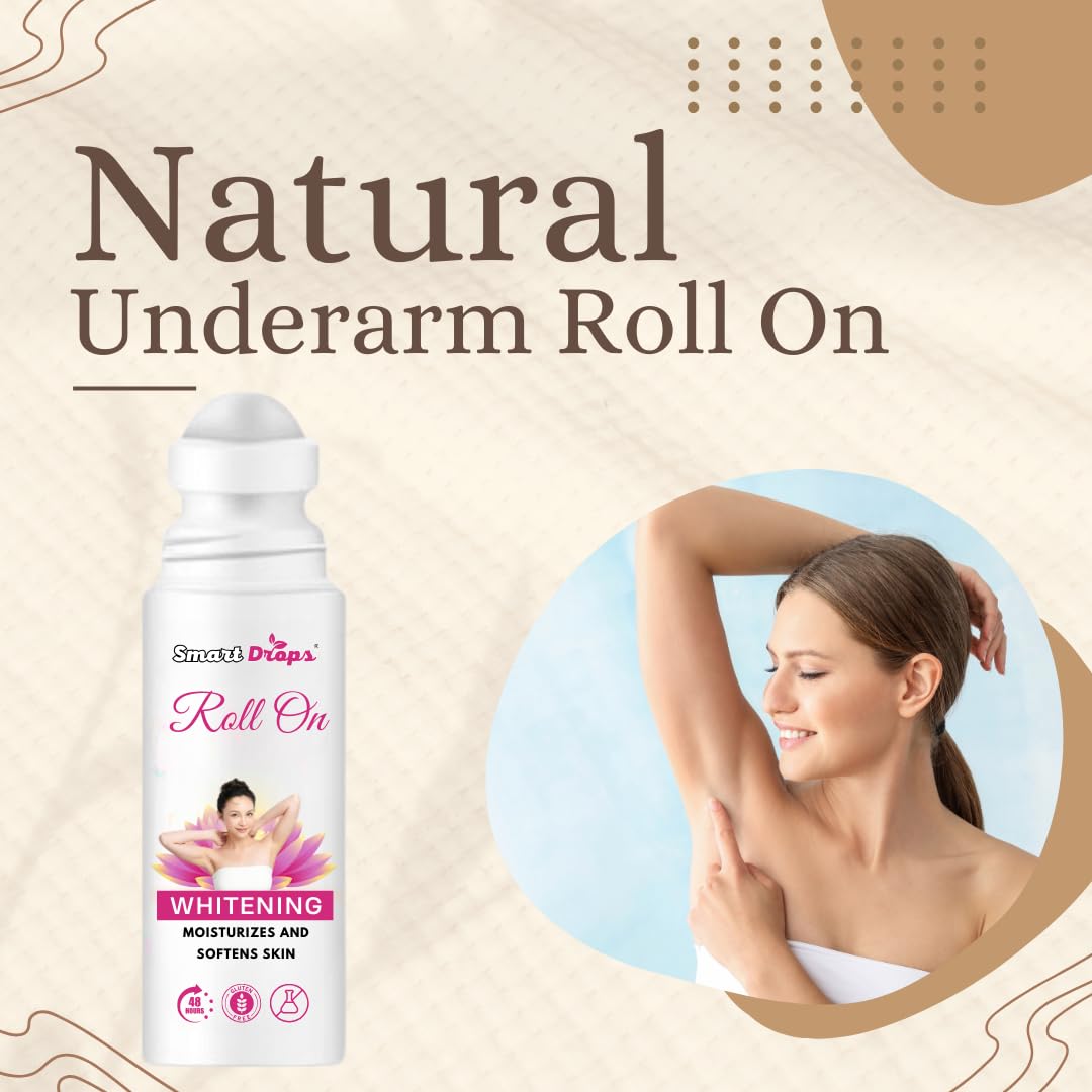 Smartdrops Underarm Roll On | Deodorant Underarm Roll On Brightens Skin | Reduces Pigmentation | Underarm Roll On For Women | Pack 1