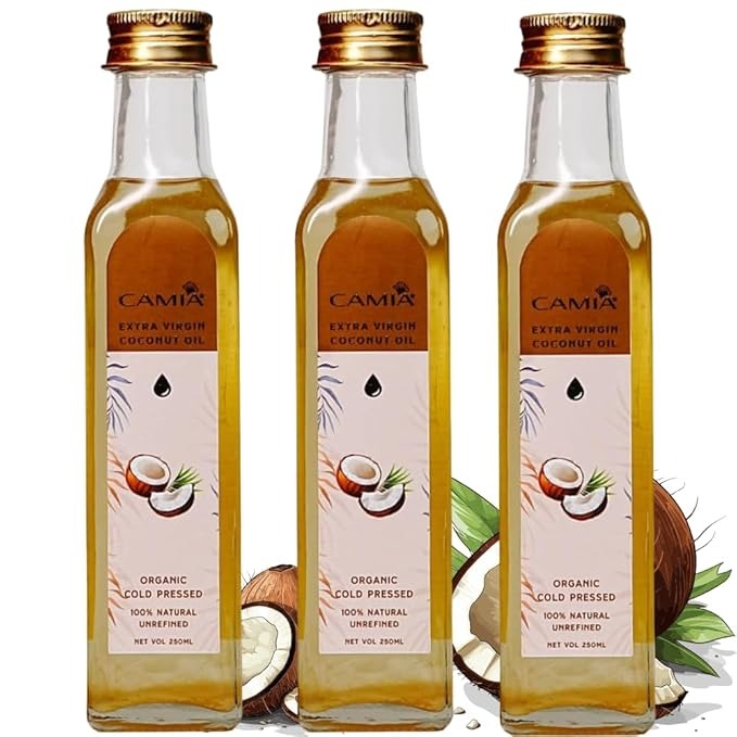 Camia Premium Coconut Oil for Skin & Hair - 250 ml (Pack of 3)