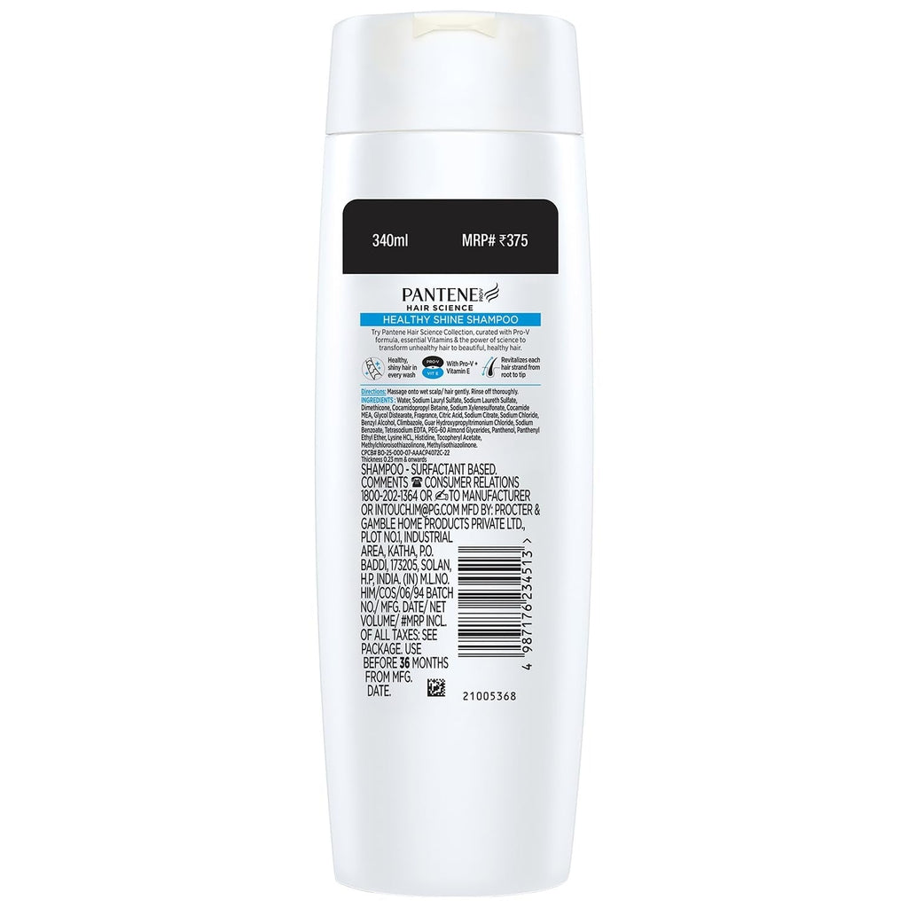 Pantene Hair Science Healthy Shine Shampoo - 340 ml