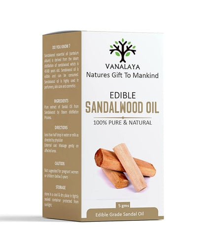 Vanalaya Pure Edible Sandalwood Oil - 5 gms