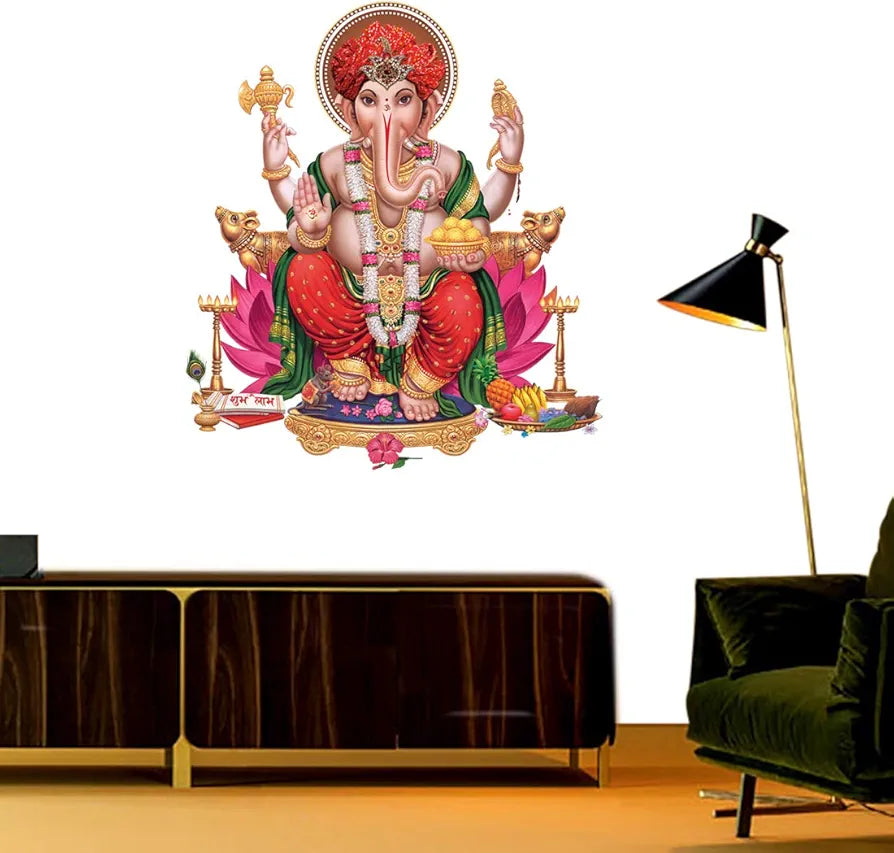 Rangoli White Glossy Vinyl Wall Sticker Premium Self-Adhesive Waterproof Parent-5 Design-8
