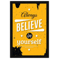 ArtX Paper Motivational Quote Always Believe In Yourself Wall Frame Art Painting