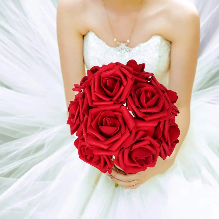 Pack of 50 Real Looking Artificial Roses w/Stem