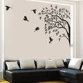Decals Design Monochrome Tree and Birds Wall Sticker
