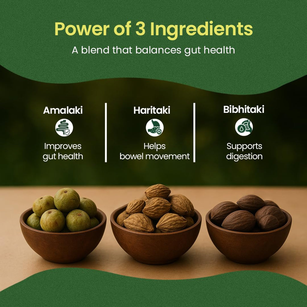 Kerala Ayurveda Triphala Churna Tablets | Ayurvedic Gut Health & Constipation Relief | Amla, Haritaki, Bibhitaki for Digestion & Bloating | 1000 Tablets
