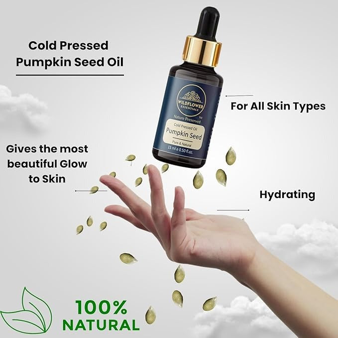 Wildflower Essentials Pure Pumpkin Seed Oil Cold Pressed - 15 ml