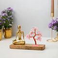 Ritualistic Nirvana Rose Quartz Crystal Tree Handcrafted Bonsai