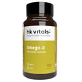 Hk vitals Omega 3 (90 Fish Oil Capsules) | 1000mg Omega 3 with 180mg EPA & 120mg DHA | For Brain, Heart, Eyes, and Joints Health