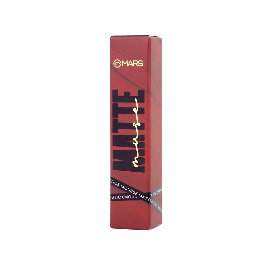MARS Matte Muse Mousse Lipstick (3ml) (08-BOSS GIRL) with Doe-Foot Applicator | Highly Pigmented | Smooth Texture | Hydrating Formula | Blurry Lips Effect