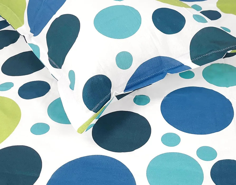 Divine Casa 144 TC Super Soft 100% Cotton Bedsheet for Double Bed  144 Thread Count Geometric Colour Blue Lagoon