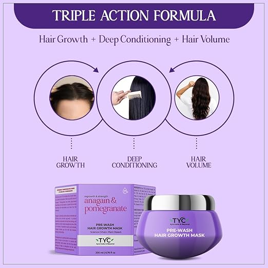 TYC Prewash Hair Mask with Anagain and Pomegranate - 200 ml