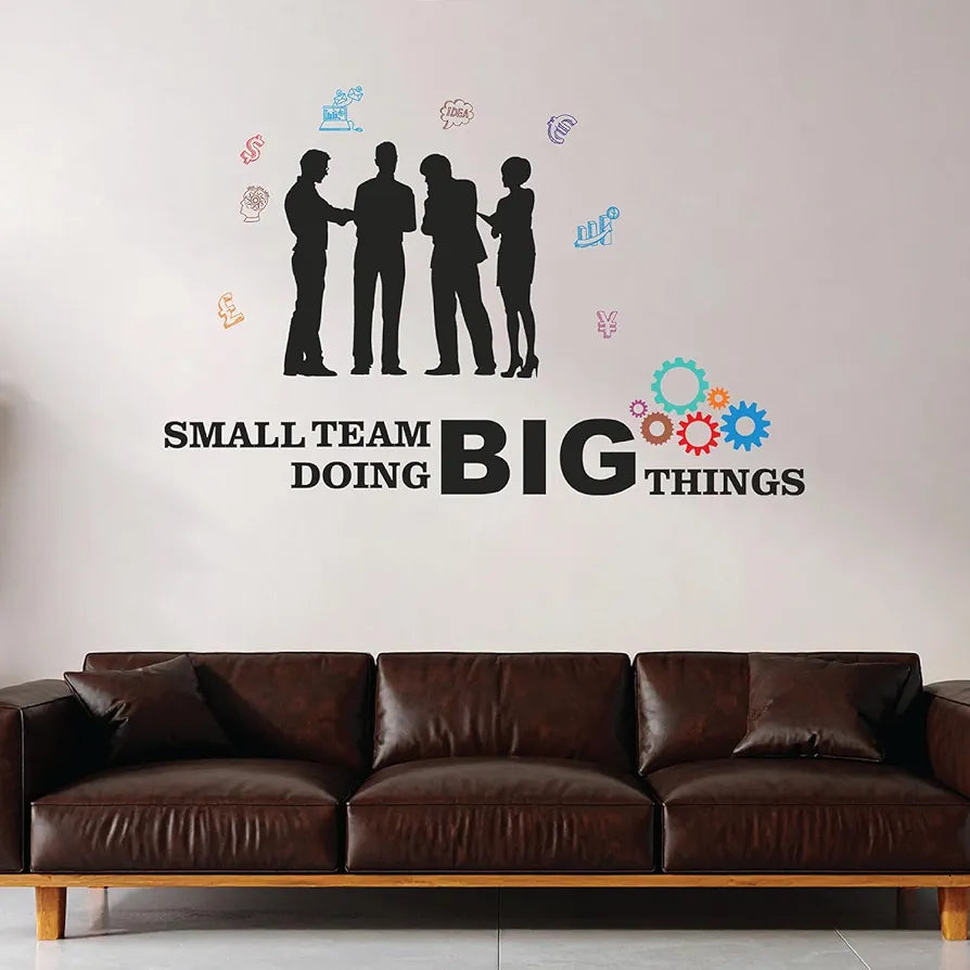 StickMe Small Team Doing Big Things Office Inspirational Motivational Quotes Wall Sticker Large - 150 x 90 cm